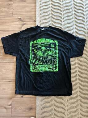 Vintage 2010 Rob Zombie The Ghoul Show Tombs of Terror Graphic T-Shirt 2XL